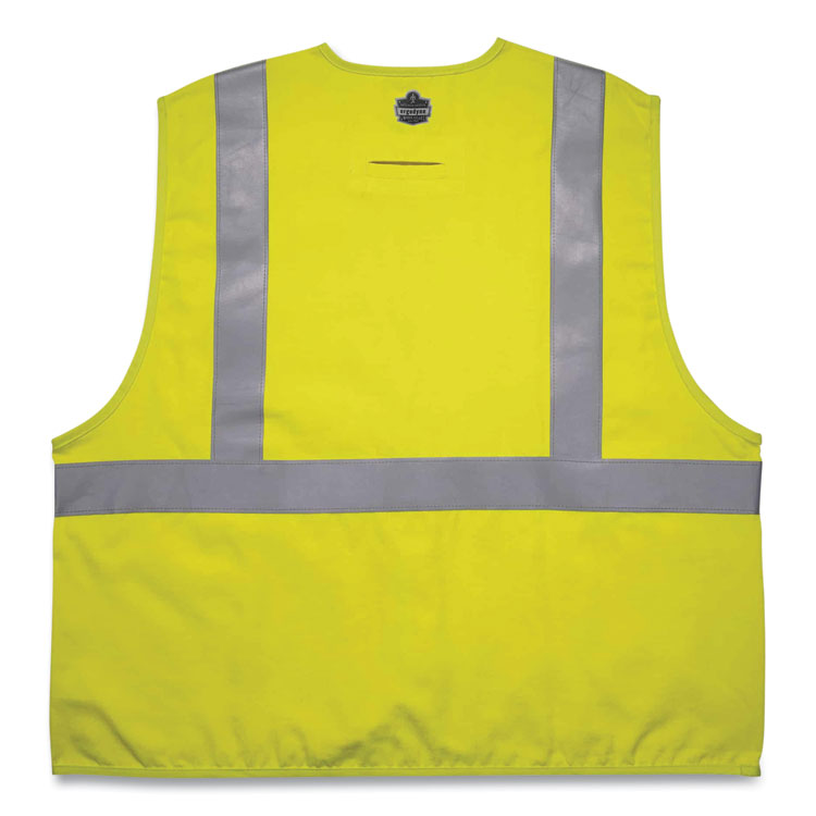 ergodyne® GloWear 8261FRHL Class 2 Dual Compliant FR Hook and Loop Safety Vest, Small/Medium, Lime, Ships in 1-3 Business Days (EGO21463) Each