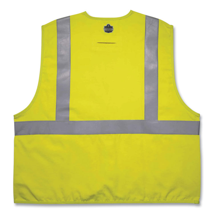 ergodyne® GloWear 8261FRHL Class 2 Dual Compliant FR Hook and Loop Safety Vest, 2X-Large/3X-Large, Lime, Ships in 1-3 Business Days (EGO21467) Each