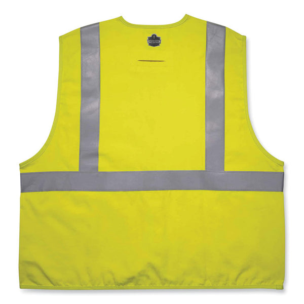 ergodyne® GloWear 8261FRHL Class 2 Dual Compliant FR Hook and Loop Safety Vest, 4X-Large/5X-Large, Lime, Ships in 1-3 Business Days (EGO21469) Each