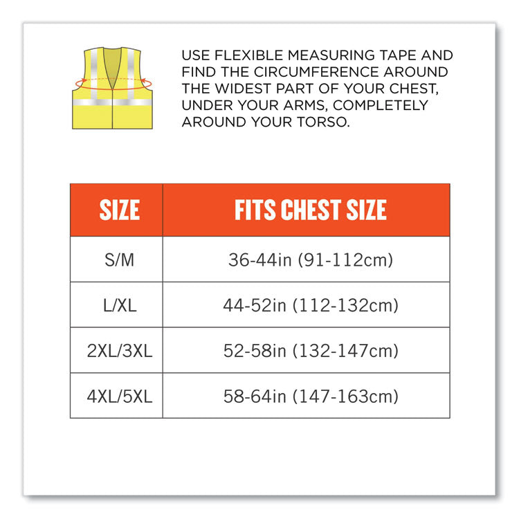 ergodyne® GloWear 8262FRZ Class 2 FR Surveyor Zipper Vest, Tencel/Modacrylic/Para-aramid/Kevlar, S/M, Lime, Ships in 1-3 Business Days (EGO21483) Each