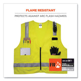 ergodyne® GloWear 8262FRZ Class 2 FR Surveyor Zipper Vest, Tencel/Modacrylic/Para-aramid/Kevlar, L/XL, Lime, Ships in 1-3 Business Days (EGO21485) Each