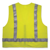 ergodyne® GloWear 8262FRZ Class 2 FR Surveyor Zip Vest, Tencel/Modacrylic/Para-aramid/Kevlar, 4XL/5XL, Lime, Ships in 1-3 Business Days (EGO21489) Each