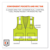 ergodyne® GloWear 8262FRZ Class 2 FR Surveyor Zip Vest, Tencel/Modacrylic/Para-aramid/Kevlar, 4XL/5XL, Lime, Ships in 1-3 Business Days (EGO21489) Each