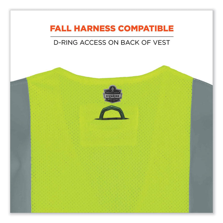 ergodyne® GloWear 8260FRHL Class 2 FR Safety Hook and Loop Vest, Modacrylic/Kevlar, Small/Medium, Lime, Ships in 1-3 Business Days (EGO21493) Each