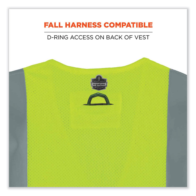 ergodyne® GloWear 8260FRHL Class 2 FR Safety Hook and Loop Vest, Modacrylic/Kevlar, Large/X-Large, Lime, Ships in 1-3 Business Days (EGO21495) Each
