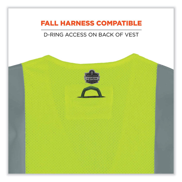 ergodyne® GloWear 8260FRHL Class 2 FR Safety Hook and Loop Vest, Modacrylic/Kevlar, 4X-Large/5X-Large, Lime, Ships in 1-3 Business Days (EGO21499) Each