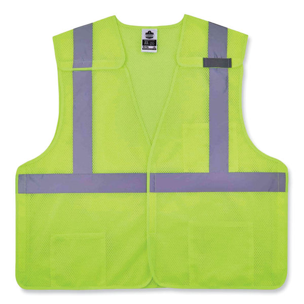 ergodyne® GloWear 8217BA Class 2 Breakaway Mesh Vest, Polyester, Small/Medium, Lime, Ships in 1-3 Business Days (EGO21523) Each