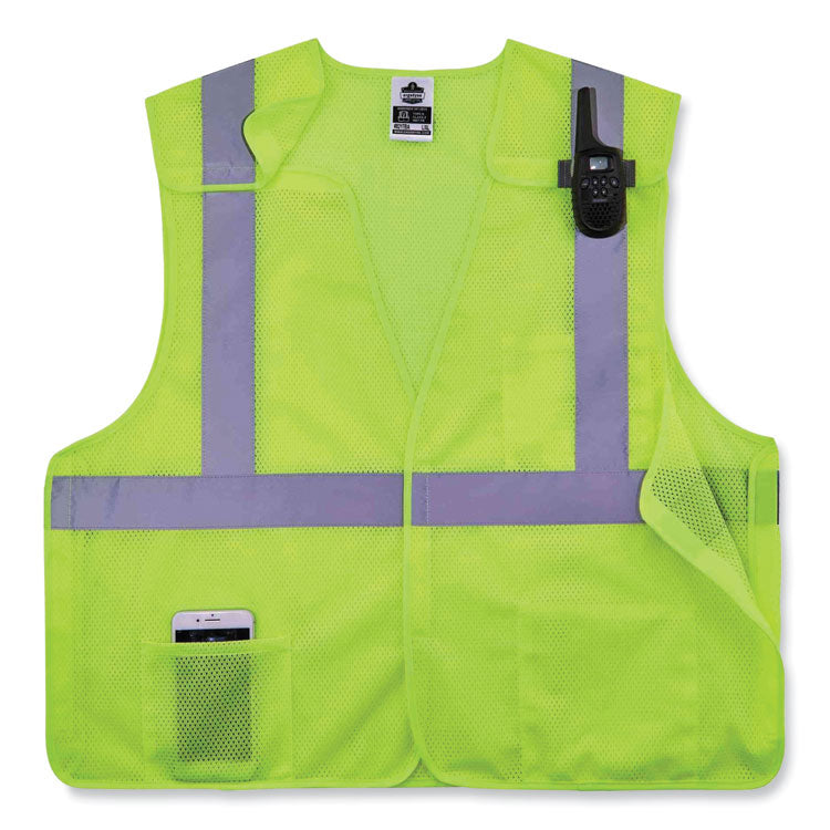 ergodyne® GloWear 8217BA Class 2 Breakaway Mesh Vest, Polyester, Small/Medium, Lime, Ships in 1-3 Business Days (EGO21523) Each