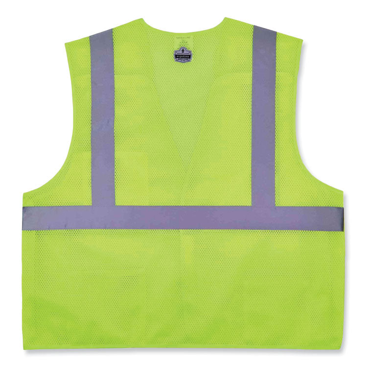 ergodyne® GloWear 8217BA Class 2 Breakaway Mesh Vest, Polyester, 4X-Large/5X-Large, Lime, Ships in 1-3 Business Days (EGO21529) Each