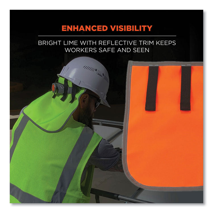 ergodyne® GloWear 8006 Hi-Vis Hard Hat Neck Shade, 12.25 x 10.5, Orange, Ships in 1-3 Business Days (EGO29061) Each