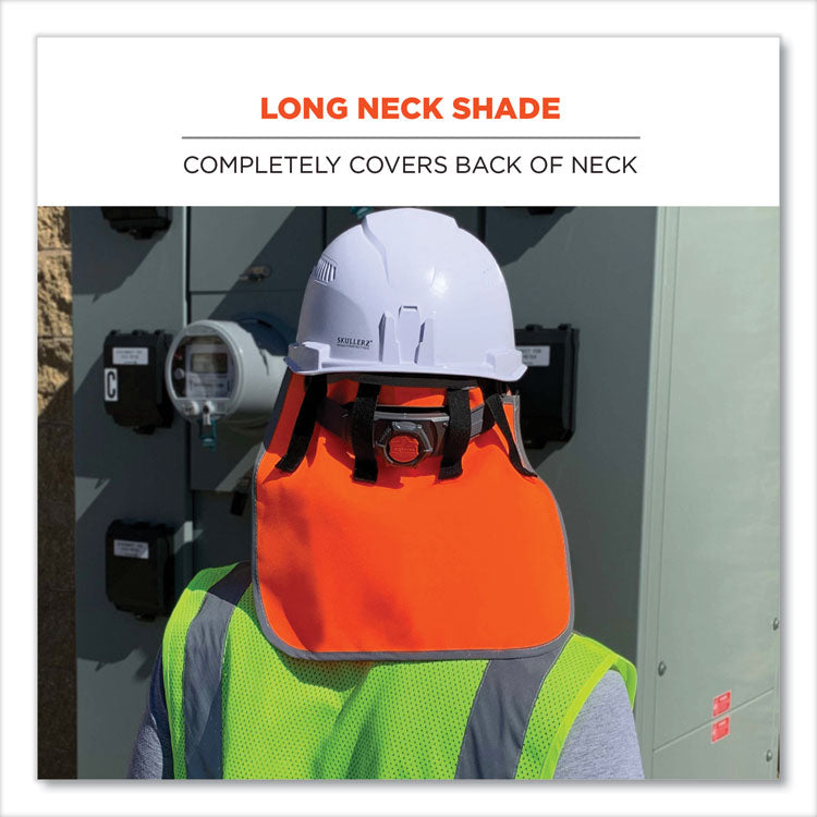 ergodyne® GloWear 8006 Hi-Vis Hard Hat Neck Shade, 12.25 x 10.5, Orange, Ships in 1-3 Business Days (EGO29061) Each