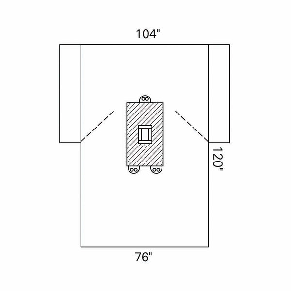 O&M Halyard Inc Abdominal Drape Laparotomy Drape 104 W X 76 W X 120 L Inch Sterile (139800_CS) 15/CS