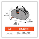 ergodyne® Arsenal 5187 Clamshell Half Respirator Bag with Zipper Closure, 4 x 9 x 5, Gray, Ships in 1-3 Business Days (EGO13187) Each