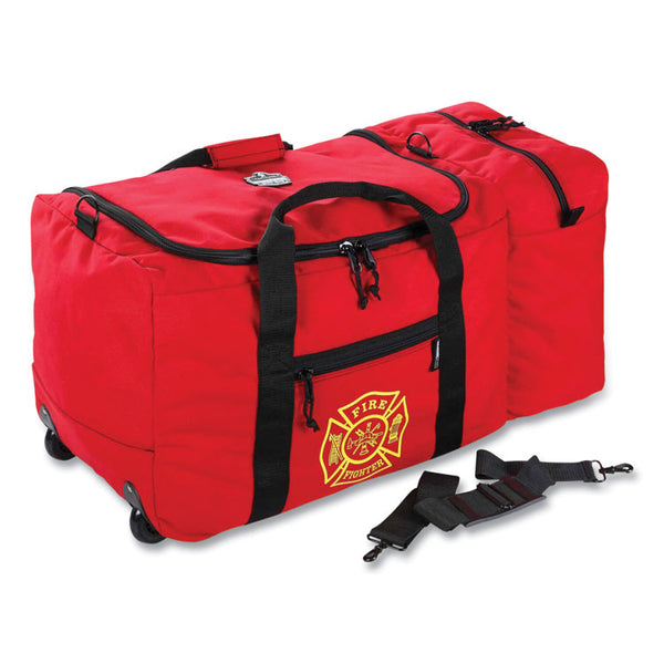 ergodyne® Arsenal 5005W Wheeled Fire + Rescue Gear Bag, 14 x 31 x 14, Red, Ships in 1-3 Business Days (EGO13205)