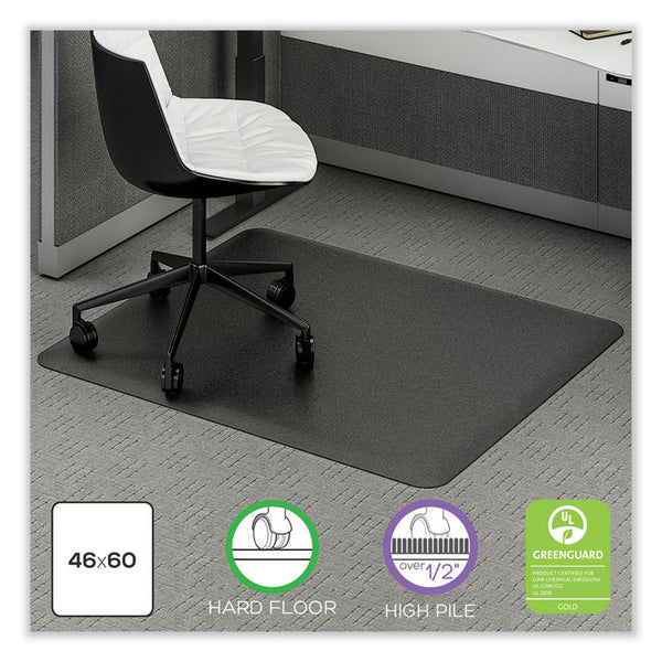 deflecto® Ergonomic Sit Stand Mat, 60 x 46, Black (DEFCM24442BLKSS)