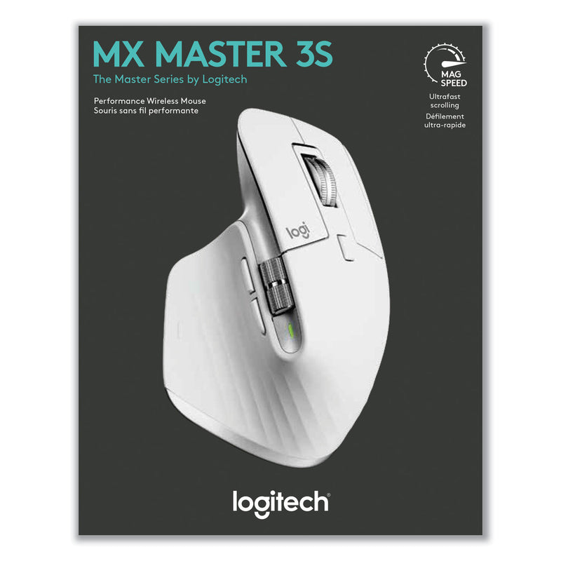 Logitech® MX Master 3S Performance Wireless Mouse, 2.4 GHz Frequency/32 ft Wireless Range, Right Hand Use, Pale Gray (LOG910006558) Each