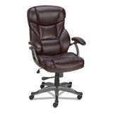 Alera® Alera Birns Series High-Back Task Chair, Supports Up to 250 lb, 18.11" to 22.05" Seat Height, Brown Seat/Back, Chrome Base (ALEBN41B59)