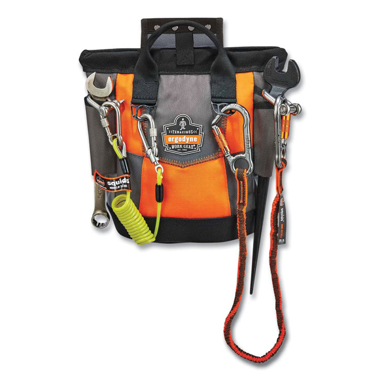 ergodyne® Arsenal 5527 Premium Topped Tool Pouch with Hinged Closure, 6 x 10 x 11.5, Polyester, Orange, Ships in 1-3 Business Days (EGO13627) Each