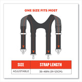 ergodyne® Arsenal 5560 Padded Tool Belt Suspenders, 36" to 48" Waist, 3" Wide, Polyester, Gray, Ships in 1-3 Business Days (EGO13665) Each