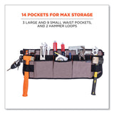 ergodyne® Arsenal 5707 Canvas Waist Apron, 14 Compartments, 25.5 x 34, Canvas, Gray, Ships in 1-3 Business Days (EGO13698) Each