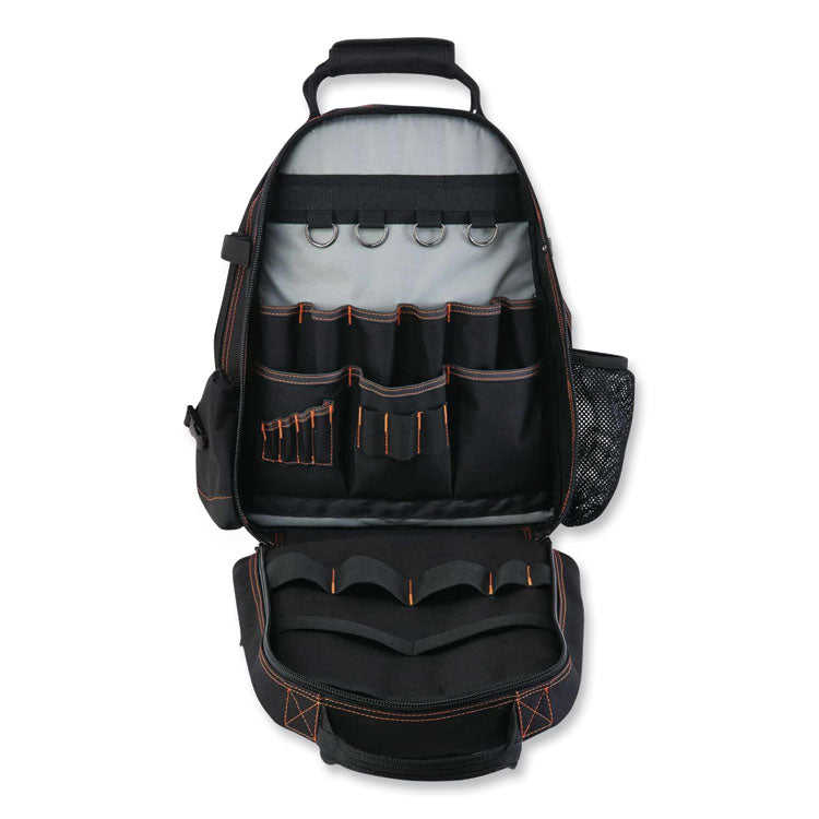 ergodyne® Arsenal 5843 Tool Backpack Dual Compartment, 26 Comp, 8.5x13.5x18, Ballistic Polyester, Black/Gray,Ships in 1-3 Business Days (EGO13743) Each