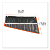 ergodyne® Arsenal 5873 Polyester Wrench Roll Up, 14 Compartments, 26.5 x 16.5, Polyester, Black, Ships in 1-3 Business Days (EGO13775) Each