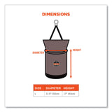 ergodyne® Arsenal 5973 Hoist Bucket Tool Bag with D-Rings and Zipper Top, 12.5 x 12.5 x 17, Gray, Ships in 1-3 Business Days (EGO15973) Each