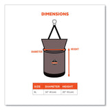 ergodyne® Arsenal 5976 XL Hoist Bucket Tool Bag with Swiveling Carabiner and Zipper Top, 16 x 16 x 20, Gray, Ships in 1-3 Business Days (EGO15976) Each