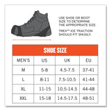 ergodyne® Trex 6300TC One-Piece Slip-on Tungsten Carbide Ice Cleats, Medium, Black, Pair, Ships in 1-3 Business Days (EGO16733) 1 Pair