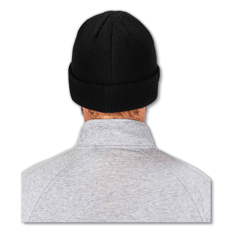 ergodyne® N-Ferno 6811ZI Rib Knit Hat + Bump Cap Insert, One Size Fits Most, Black, Ships in 1-3 Business Days (EGO16811) Each