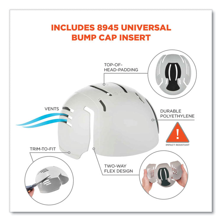 ergodyne® N-Ferno 6893ZI Balaclava + Bump Cap Insert, One Size Fits Most, Black, Ships in 1-3 Business Days (EGO16893) Each