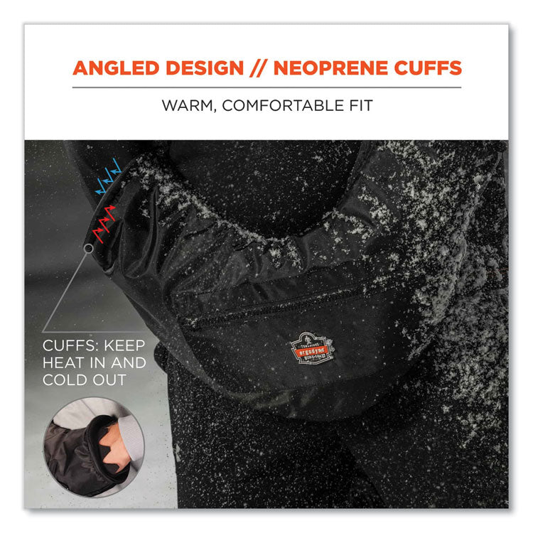 ergodyne® N-Ferno 6980 Winter Hand Warmer Muff Kit with 5 Hand Warmer Packets, Nylon/Fleece/Neoprene, Black, Ships in 1-3 Business Days (EGO16982) Each
