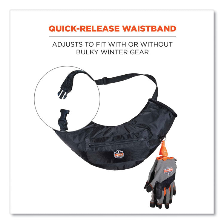 ergodyne® N-Ferno 6980 Winter Hand Warmer Muff Kit with 5 Hand Warmer Packets, Nylon/Fleece/Neoprene, Black, Ships in 1-3 Business Days (EGO16982) Each