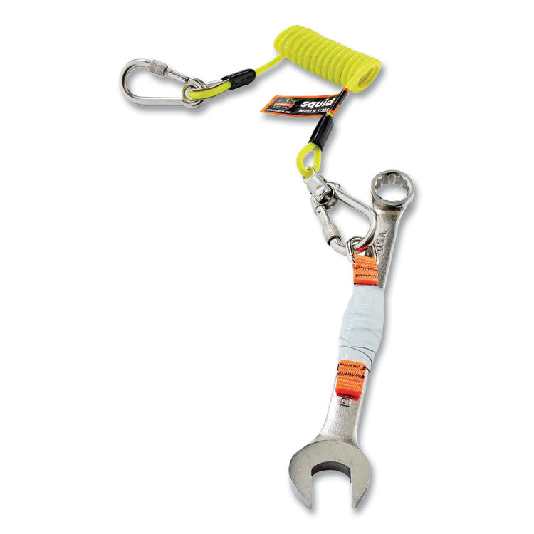 ergodyne® Squids 3180 Tool Tethering Kit, 2 lb Max Working Capacity, 6.5" to 48" Long, Yellow/Black, Ships in 1-3 Business Days (EGO19650) Each