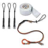 ergodyne® Squids 3181 Tool Tethering Kit, 5 lb Max Working Capacity, 38" to 48" Long, Orange/Gray and Black, Ships in 1-3 Business Days (EGO19651) Each