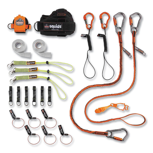 ergodyne® Squids 3183 Carpenter + Laborer Tool Tethering Kit, Asstd Max Work Capacities, Lengths and Colors, Ships in 1-3 Business Days (EGO19653) Each