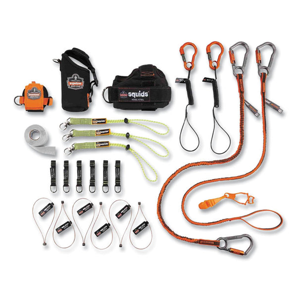 ergodyne® Squids 3185 Glazier Tool Tethering Kit, Assorted Max Working Capacities, Lengths and Colors, Ships in 1-3 Business Days (EGO19655) Each