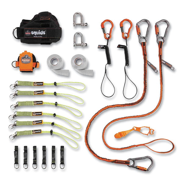 ergodyne® Squids 3186 Iron + Steel Worker Tool Tethering Kit, Asstd Max Work Capacities, Lengths and Colors, Ships in 1-3 Business Days (EGO19656) Each