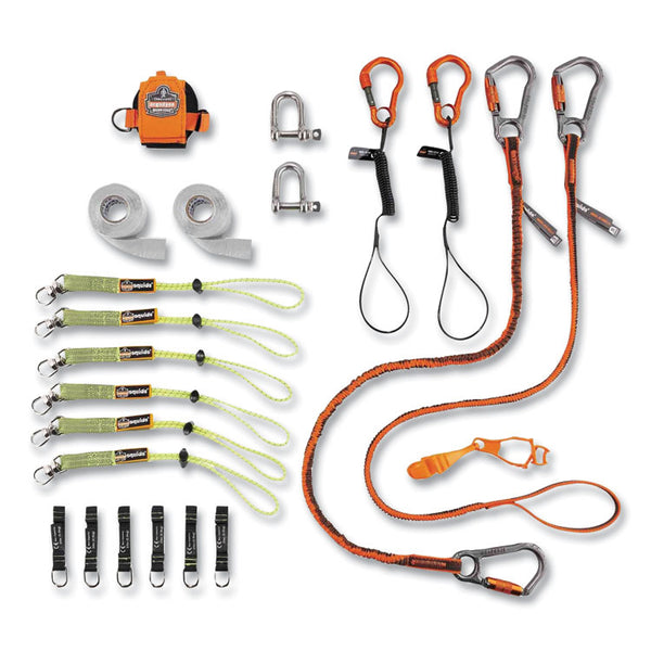 ergodyne® Squids 3187 Scaffolding Worker Tool Tethering Kit, Asstd Max Work Capacities, Lengths and Colors, Ships in 1-3 Business Days (EGO19657) Each