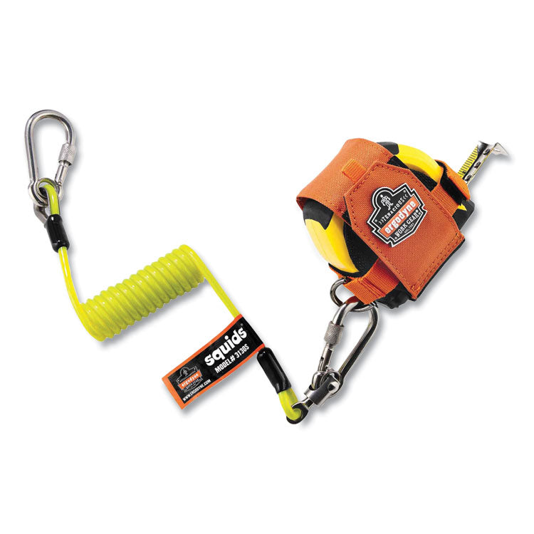ergodyne® Squids 3190 Tape Measure Tethering Kit, 2 lb Max Working Capacity, 6.5" to 48" Long, Lime/Black, Ships in 1-3 Business Days (EGO19660) Each