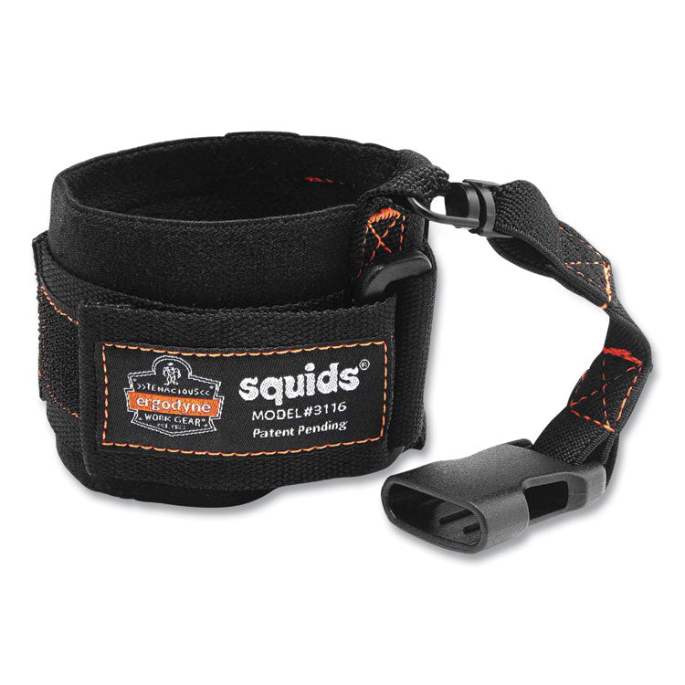 ergodyne® Squids 3192 Wrist Lanyard Tethering Kit, 3 lb Max Working Capacity, 7.5" Long, Black, Ships in 1-3 Business Days (EGO19662) Each