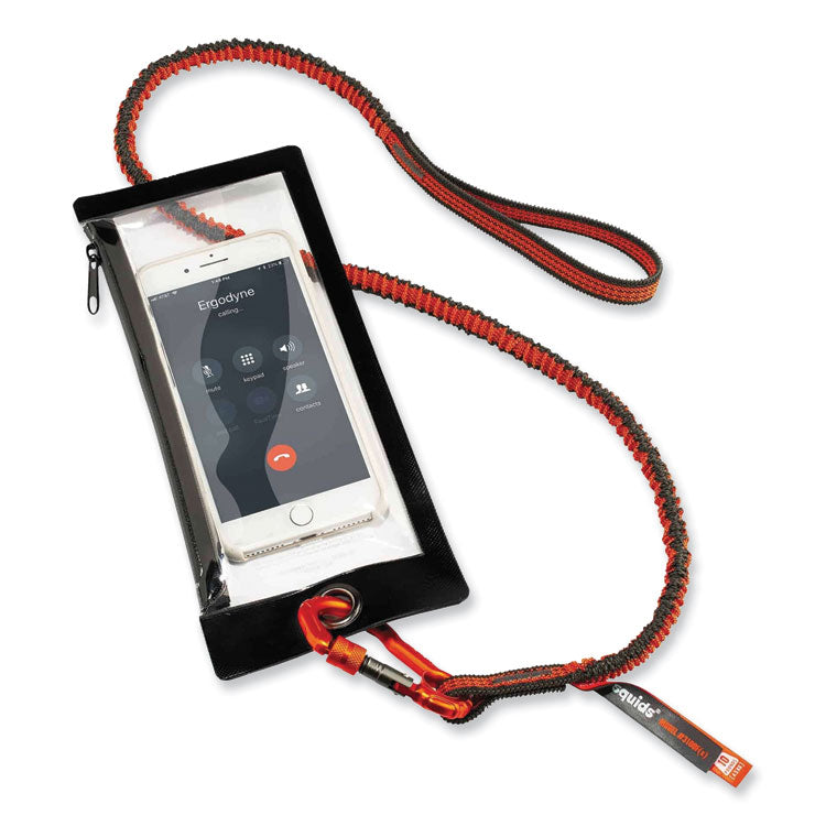 ergodyne® Squids 3100F(x) Tool Lanyard w/Aluminum Carabiner+Loop, 10 lb Max Work Cap, 38" to 48",Orange/Gray,Ships in 1-3 Business Days (EGO19802) Each