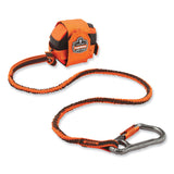 ergodyne® Squids 3108F(x)Tool Lanyard w/Locking Aluminum Carabiner+Loop, 15lb Max Work Cap, 38" to 48",OR/GY,Ships in 1-3 Business Days (EGO19808) Each