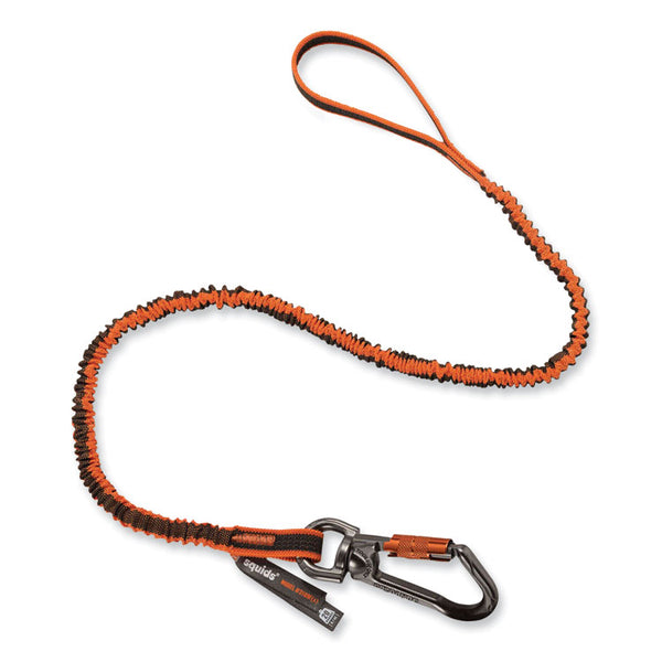 ergodyne® Squids 3109F(x) Tool Lanyard, Swiveling Aluminum Carabiner+Loop, 25 lb Max Work Cap, 38" to 48", Ships in 1-3 Business Days (EGO19809) Each