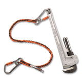 ergodyne® Squids 3119F(x) Tool Lanyard w/Swiveling Aluminum Carabiners, 25 lb Max Work Cap, 38" to 48",OR/GY,Ships in 1-3 Business Days (EGO19829) Each