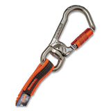 ergodyne® Squids 3119F(x) Tool Lanyard w/Swiveling Aluminum Carabiners, 25 lb Max Work Cap, 38" to 48",OR/GY,Ships in 1-3 Business Days (EGO19829) Each