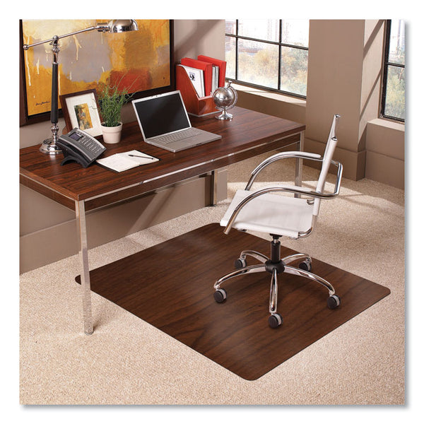 ES Robbins® TrendSetter Chair Mat for Medium Pile Carpet, 36 x 48, Cherry, Ships in 4-6 Business Days (ESR119743)