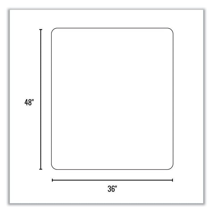 ES Robbins® Trendsetter Chair Mat for Hard Floors, 36 x 48, Pewter, Ships in 4-6 Business Days (ESR119763)