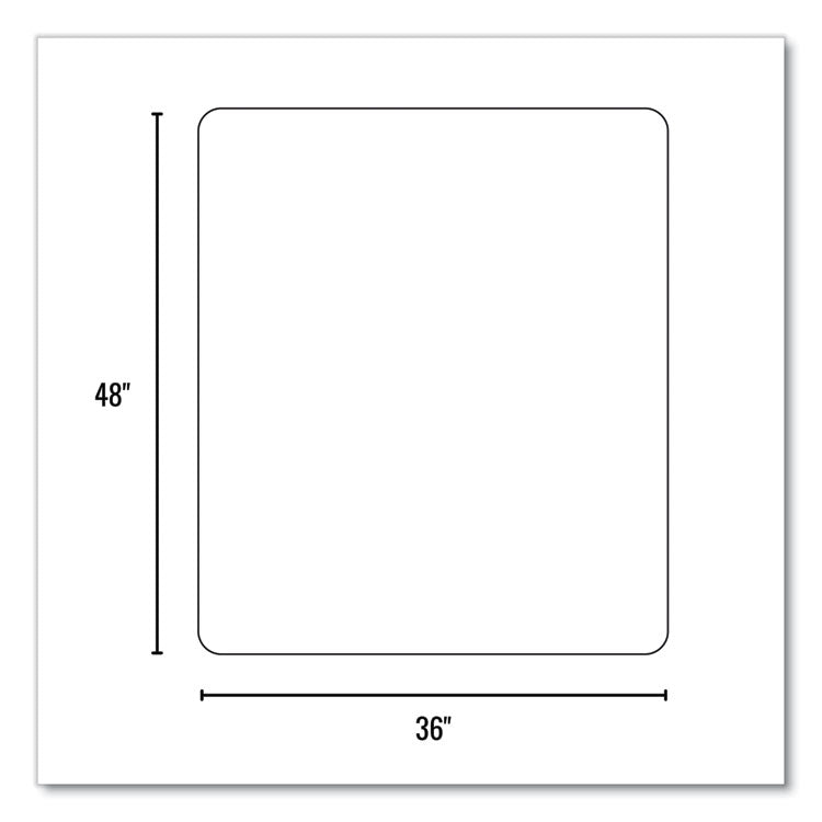 ES Robbins® Trendsetter Chair Mat for Hard Floors, 36 x 48, Cherry, Ships in 4-6 Business Days (ESR119773)