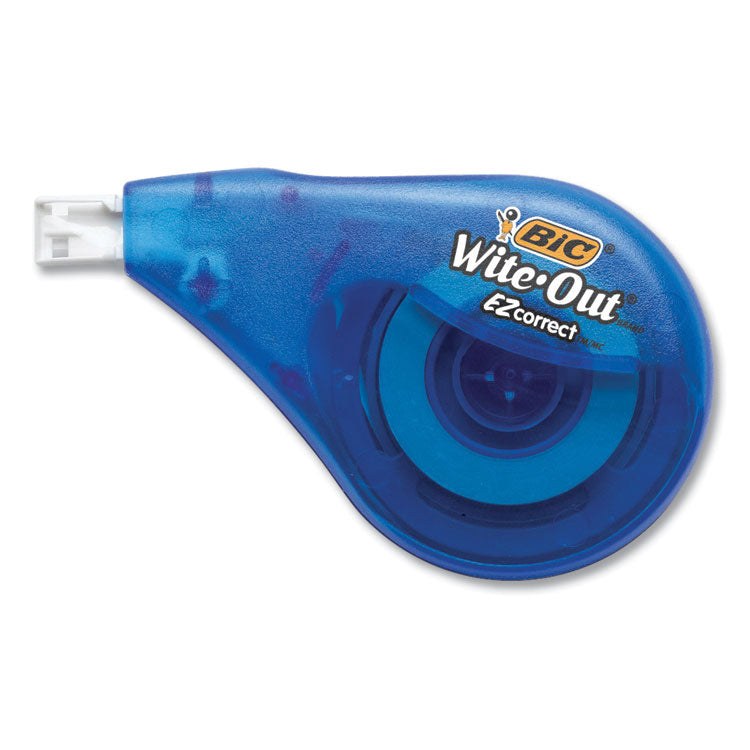 BIC® Wite-Out EZ Correct Correction Tape, Non-Refillable, Blue/Orange Applicators, 0.17" x 472", 2/Pack (BICWOTAPP21) Pack of 2